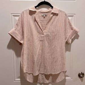 Madewell light pink striped color shirt